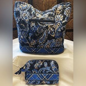 Vera Bradley Two Piece Set - Handbag and Makeup Clutch